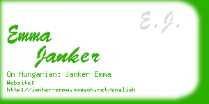 emma janker business card